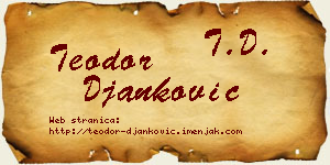 Teodor Đanković vizit kartica